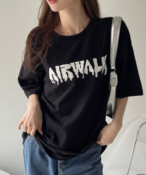 Ada.(エイダ)の「AIR WALK 半袖 バックプリント Tシャツ(Tシャツ/カットソー・レディース・ブラック/オフホワイト/ピンク・M/L)」の8枚目の写真