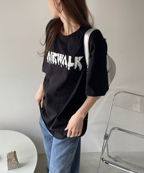 Ada.(エイダ)の「AIR WALK 半袖 バックプリント Tシャツ(Tシャツ/カットソー・レディース・ブラック/オフホワイト/ピンク・M/L)」の12枚目の写真