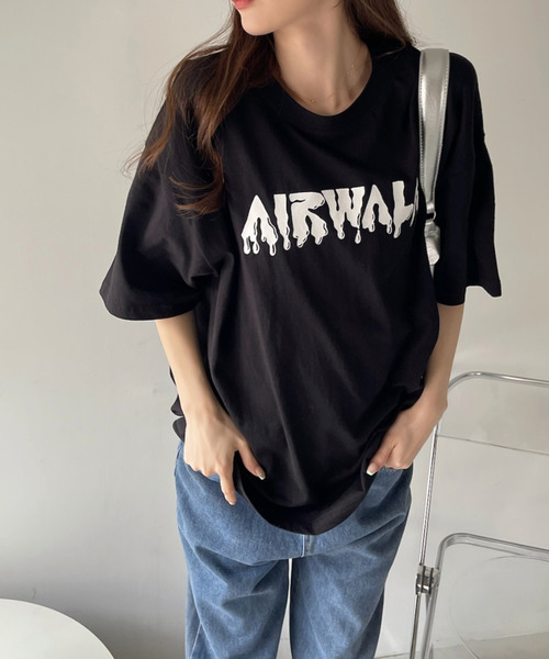 Ada.(エイダ)の「AIR WALK 半袖 バックプリント Tシャツ(Tシャツ/カットソー・レディース・ブラック/オフホワイト/ピンク・M/L)」の9枚目の写真