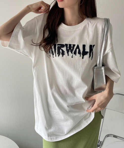 Ada.(エイダ)の「AIR WALK 半袖 バックプリント Tシャツ(Tシャツ/カットソー・レディース・ブラック/オフホワイト/ピンク・M/L)」の5枚目の写真