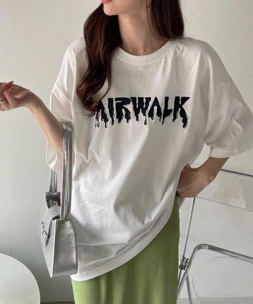 Ada.(エイダ)の「AIR WALK 半袖 バックプリント Tシャツ(Tシャツ/カットソー・レディース・ブラック/オフホワイト/ピンク・M/L)」の6枚目の写真