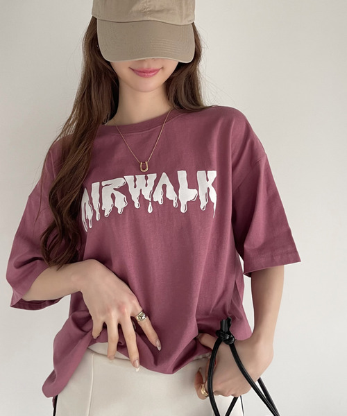 Ada.(エイダ)の「AIR WALK 半袖 バックプリント Tシャツ(Tシャツ/カットソー・レディース・ブラック/オフホワイト/ピンク・M/L)」の13枚目の写真