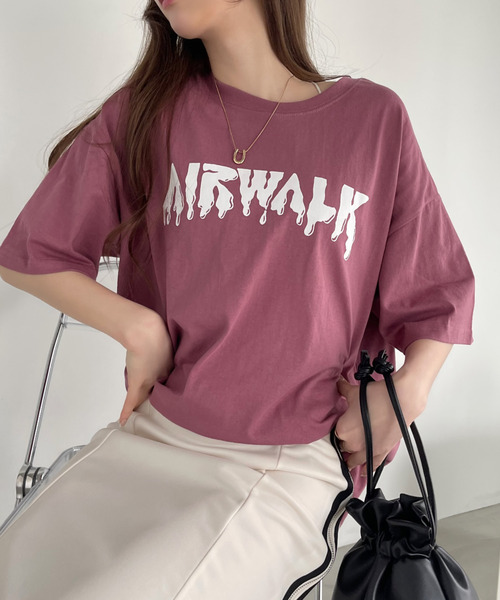 Ada.(エイダ)の「AIR WALK 半袖 バックプリント Tシャツ(Tシャツ/カットソー・レディース・ブラック/オフホワイト/ピンク・M/L)」の15枚目の写真