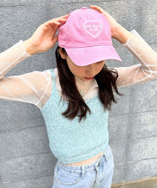 sevens(セブンズ)の「【sevens】MIX編みニットキャミソール(キャミソール・レディース・グリーン/ピンク/サックスブルー/グレー・FREE)」の1枚目の写真