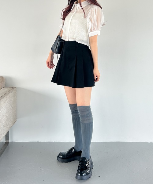 Heather（ヘザー）の「カツラギプリーツミニスカート　119110（スカート・レディース・ホワイト/ブラック・S/M）」の19枚目の写真