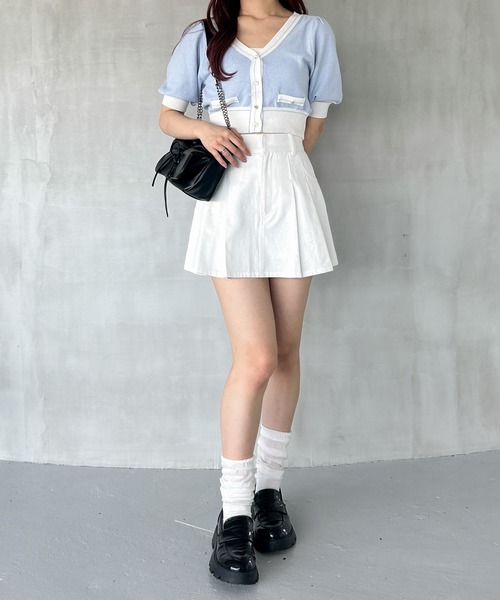 Heather（ヘザー）の「カツラギプリーツミニスカート 119110