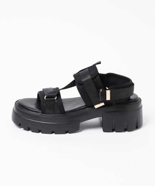 BAYFLOW（ベイフロー）の「[キレイめスポサン]厚底テープスポーツサンダル（サンダル・レディース・ベージュ/ブラック・MEDIUM/LARGE）」の8枚目の写真