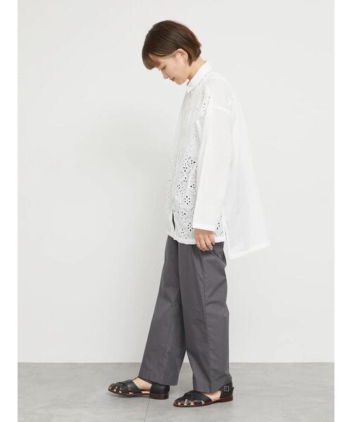 sm2rhythm（サマンサモスモスリズム）の「カットワーク刺繍シアーチュニック（シャツ/ブラウス・レディース・ブルー/オフホワイト/ブラック・F）」の10枚目の写真