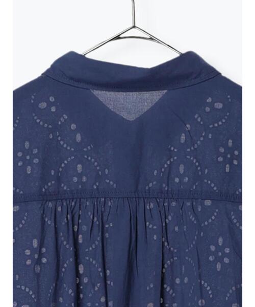 sm2rhythm（サマンサモスモスリズム）の「カットワーク刺繍シアーチュニック（シャツ/ブラウス・レディース・ブルー/オフホワイト/ブラック・F）」の19枚目の写真