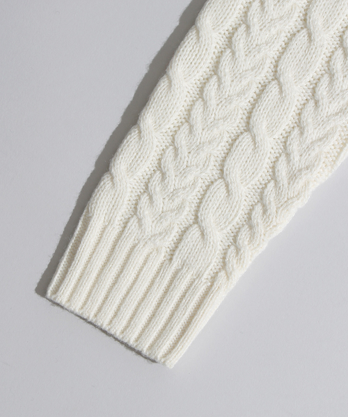 WEGO（ウィゴー）の「◆WEGO/スタンダードケーブルニット（ニット/セーター・メンズ・ホワイト系その他/オフホワイト/ブラック/グレー/グレー系その他/ネイビー/ロイヤルブルー/ワイン・SMALL/MEDIUM/LARGE）」の12枚目の写真