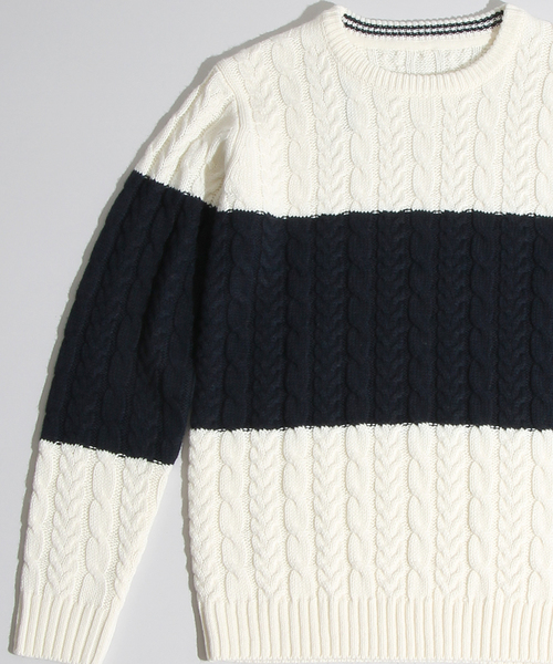 WEGO（ウィゴー）の「◆WEGO/スタンダードケーブルニット（ニット/セーター・メンズ・ホワイト系その他/オフホワイト/ブラック/グレー/グレー系その他/ネイビー/ロイヤルブルー/ワイン・SMALL/MEDIUM/LARGE）」の17枚目の写真