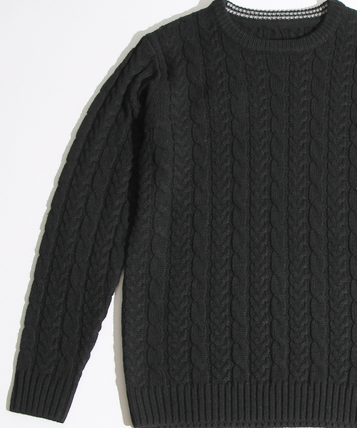 WEGO（ウィゴー）の「◆WEGO/スタンダードケーブルニット（ニット/セーター・メンズ・ホワイト系その他/オフホワイト/ブラック/グレー/グレー系その他/ネイビー/ロイヤルブルー/ワイン・SMALL/MEDIUM/LARGE）」の18枚目の写真