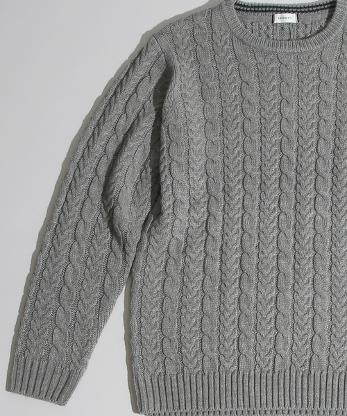 WEGO（ウィゴー）の「◆WEGO/スタンダードケーブルニット（ニット/セーター・メンズ・ホワイト系その他/オフホワイト/ブラック/グレー/グレー系その他/ネイビー/ロイヤルブルー/ワイン・SMALL/MEDIUM/LARGE）」の19枚目の写真
