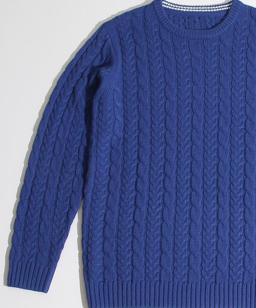 WEGO（ウィゴー）の「◆WEGO/スタンダードケーブルニット（ニット/セーター・メンズ・ホワイト系その他/オフホワイト/ブラック/グレー/グレー系その他/ネイビー/ロイヤルブルー/ワイン・SMALL/MEDIUM/LARGE）」の14枚目の写真