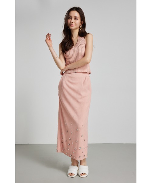セール】ホルターネッククロップドニットトップス 夏服 サマーニット