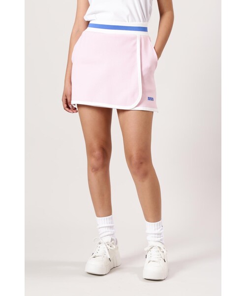 【NBB WEEKEND】ラップ風ニットスカート (LADIES)
