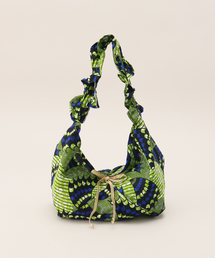 AFRICAN SQUARE/アフリカンスクエア 別注 パーニュギャザーハンドルBAG