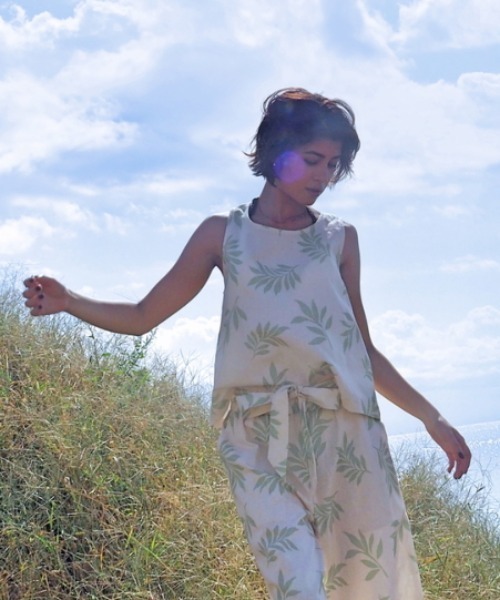 BILLABONG（ビラボン）の「BILLABONG レディース 【CHILLWEAR】 LINEN COTTON WOVEN TANK 【2024年夏モデル】/ビラボンリネンコットンタンク（タンクトップ・レディース・マルチ/アイボリー/ブラウン・MEDIUM/LARGE）」の3枚目の写真