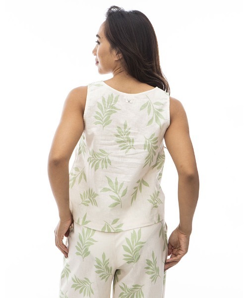 BILLABONG（ビラボン）の「BILLABONG レディース 【CHILLWEAR】 LINEN COTTON WOVEN TANK 【2024年夏モデル】/ビラボンリネンコットンタンク（タンクトップ・レディース・マルチ/アイボリー/ブラウン・MEDIUM/LARGE）」の11枚目の写真