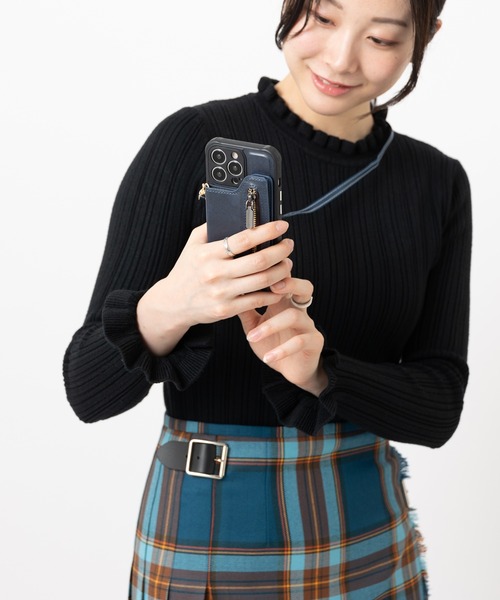 emonique(エモニーク)の「iPhoneケース カバー PUブライドルレザー カード収納付き【11/12/12pro/13/13pro/14/14pro/15/15pro/16/16p対応】(スマホケース/カバー・レディース・グレー/ブルー/ブラック/タン/グレー系その他/ブラック系その他・iPhone 15 Pro/iPhone 15/iPhone 14 Pro/iPhone 14/iPhone 13 Pro/iPhone 13/iPhone 12/iPhone 11/iPhone 12 Pro/iPhone 16/iPhone 16 Pro)」の6枚目の写真