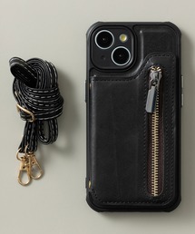 emonique（エモニーク）の「iPhoneケース カバー PUブライドルレザー カード収納付き【11/12/12pro/13/13pro/14/14pro/15/15pro対応】（スマホケース/カバー）」