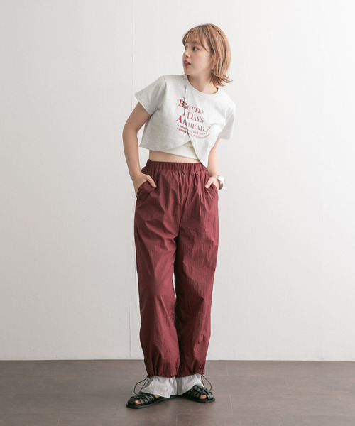 KBF（ケイビーエフ）の「フロントオープンロゴTEE（Tシャツ/カットソー・レディース・グレー/オフホワイト・ONE）」の10枚目の写真