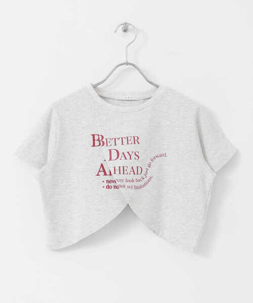 KBF（ケイビーエフ）の「フロントオープンロゴTEE（Tシャツ/カットソー・レディース・グレー/オフホワイト・ONE）」の21枚目の写真