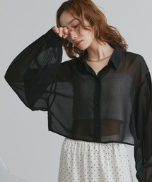 ad thie（アドティエ）の「シアーショート丈シャツ（シャツ/ブラウス）」