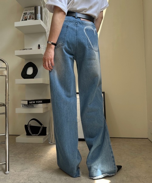 ULEULA（ウルア）の「ハートブリーチデニムルーズパンツ（デニムパンツ・レディース・ブルー・LARGE/MEDIUM）」の10枚目の写真