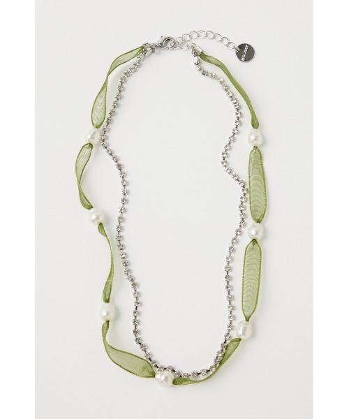 MOUSSY（マウジー）の「RIBBON LAYERED ネックレス（ネックレス・レディース・ブラウン/カーキ・FREE）」の6枚目の写真