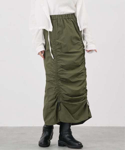【セール】ナイロンギャザーロングスカート（スカート）｜1chaku.（イッチャク）