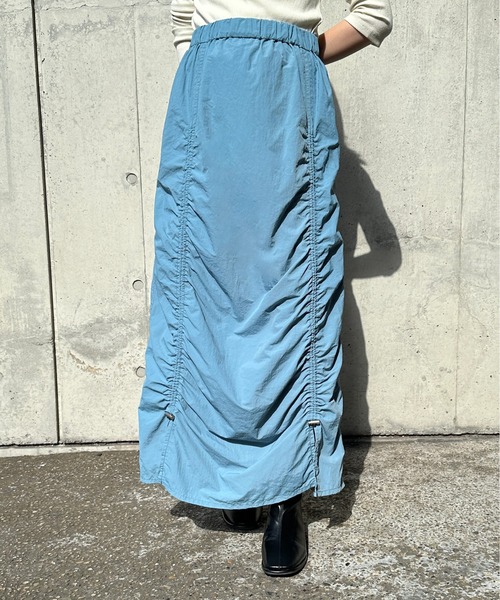 【セール】ナイロンギャザーロングスカート（スカート）｜1chaku.（イッチャク）
