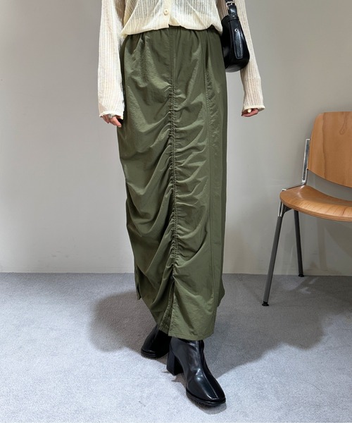 【セール】ナイロンギャザーロングスカート（スカート）｜1chaku.（イッチャク）