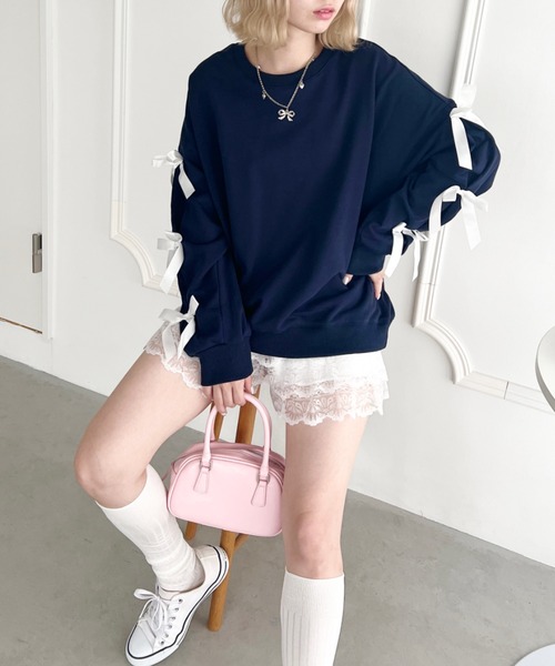 Loueme(ルエム)の「ティアードレースショートパンツ(その他パンツ・レディース・ホワイト/ブラック・FREE)」の5枚目の写真