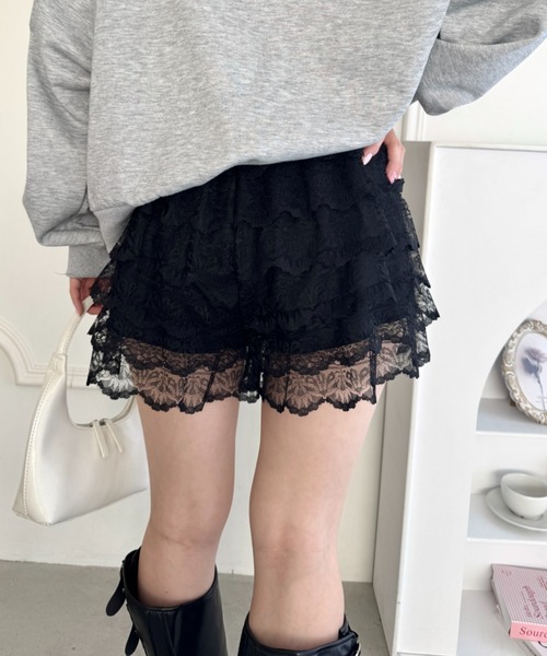 aenrmous AENRMOUS ブラック Benedetta ショートパンツ ショートパンツ パンツ レディース ボトムス ショート丈 送料