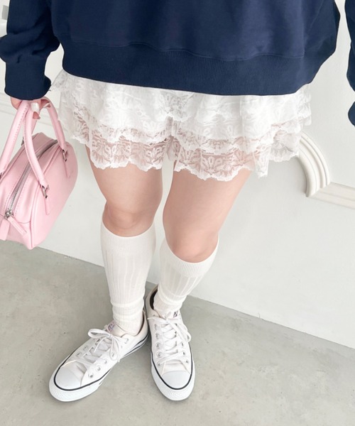 Chloé ホワイト 総レースダイヤモンドパターン ショートパンツ Chloé ホワイト 総レースダイヤモンドパターン ショートパンツ