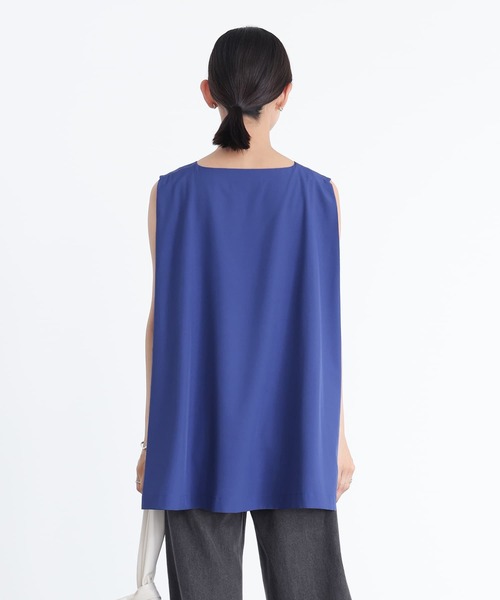 n'OrLABEL(ノアールレーベル)の「変形フレアノースリーブカットソー(Tシャツ/カットソー・レディース・ブルー/オフホワイト/ブラック・2/1)」の19枚目の写真