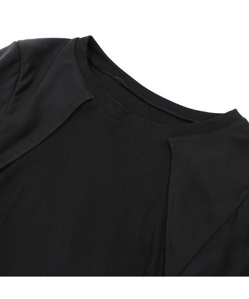 MODE ROBE(モードローブ)の「ケープマントノースリーブトップス(Tシャツ/カットソー・レディース・ホワイト/ブラック・FREE)」の16枚目の写真