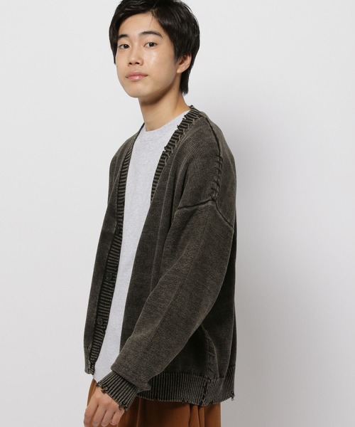 niko and...(ニコアンド)の「ダメージフェードニットカーディガン(カーディガン/ボレロ・メンズ・ライトブルー/ブラック/ベージュ/オレンジ・LARGE/MEDIUM)」の22枚目の写真