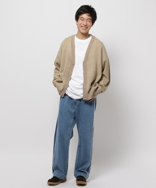 niko and...(ニコアンド)の「ダメージフェードニットカーディガン(カーディガン/ボレロ・メンズ・ライトブルー/ブラック/ベージュ/オレンジ・LARGE/MEDIUM)」の16枚目の写真