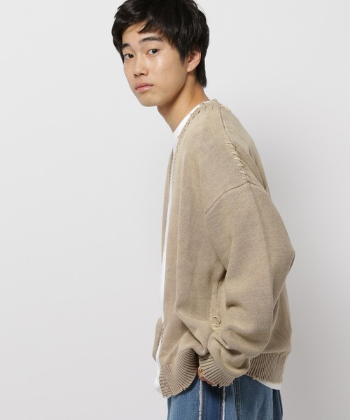 niko and...(ニコアンド)の「ダメージフェードニットカーディガン(カーディガン/ボレロ・メンズ・ライトブルー/ブラック/ベージュ/オレンジ・LARGE/MEDIUM)」の13枚目の写真