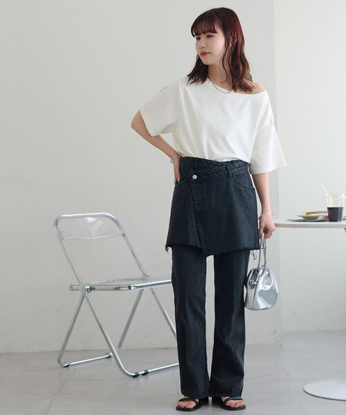 DISCOAT（ディスコート）の「【改良版】USコットンデニムフレアパンツ（その他パンツ・レディース・ネイビー/サックスブルー/ブラック・SMALL/MEDIUM/LARGE）」の13枚目の写真