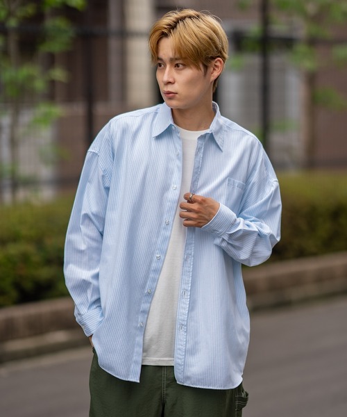 improves（インプローブス）の「無地・ストライプ 長袖シャツ（シャツ/ブラウス・メンズ・カーキ/ネイビー系/ホワイト/チャコール/ブルー系/ブラック系・MEDIUM/LARGE/X-LARGE）」の21枚目の写真