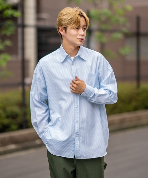 improves（インプローブス）の「無地・ストライプ 長袖シャツ（シャツ/ブラウス・メンズ・カーキ/ネイビー系/ホワイト/チャコール/ブルー系/ブラック系・MEDIUM/LARGE/X-LARGE）」の20枚目の写真