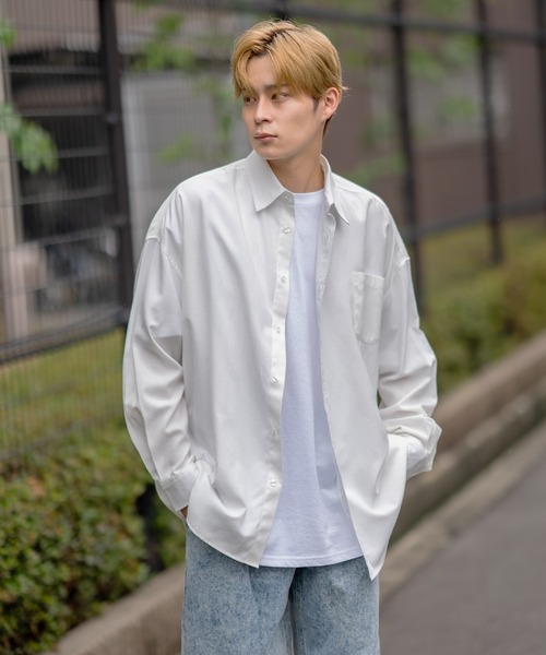 improves（インプローブス）の「無地・ストライプ 長袖シャツ（シャツ/ブラウス・メンズ・カーキ/ネイビー系/ホワイト/チャコール/ブルー系/ブラック系・MEDIUM/LARGE/X-LARGE）」の15枚目の写真