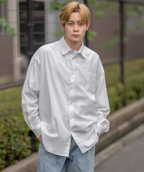 improves（インプローブス）の「無地・ストライプ 長袖シャツ（シャツ/ブラウス・メンズ・カーキ/ネイビー系/ホワイト/チャコール/ブルー系/ブラック系・MEDIUM/LARGE/X-LARGE）」の14枚目の写真