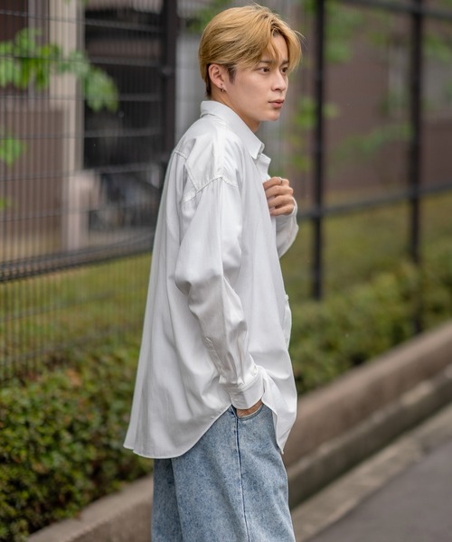 improves（インプローブス）の「無地・ストライプ 長袖シャツ（シャツ/ブラウス・メンズ・カーキ/ネイビー系/ホワイト/チャコール/ブルー系/ブラック系・MEDIUM/LARGE/X-LARGE）」の13枚目の写真