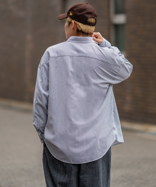 improves（インプローブス）の「無地・ストライプ 長袖シャツ（シャツ/ブラウス・メンズ・カーキ/ネイビー系/ホワイト/チャコール/ブルー系/ブラック系・MEDIUM/LARGE/X-LARGE）」の8枚目の写真