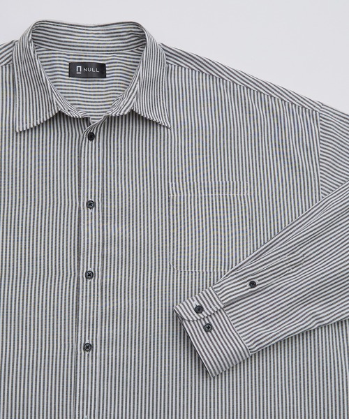 improves（インプローブス）の「無地・ストライプ 長袖シャツ（シャツ/ブラウス・メンズ・カーキ/ネイビー系/ホワイト/チャコール/ブルー系/ブラック系・MEDIUM/LARGE/X-LARGE）」の7枚目の写真