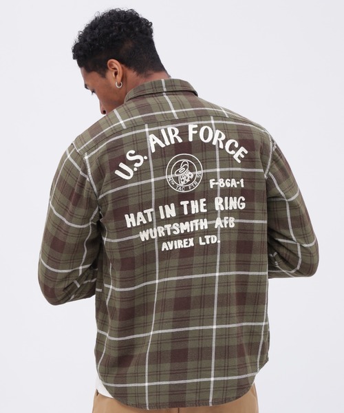 AVIREX（アヴィレックス）の「LONGSLEEVE CHECK EMB SHIRT USAF / ロングスリーブ チェック エンブロイダリー シャツ USAF / AVIREX / アヴィレックス（シャツ/ブラウス・メンズ・グリーン/アイボリー/その他18・MEDIUM/LARGE/X-LARGE/XX-LARGE/M/L/2XL/XL）」の11枚目の写真